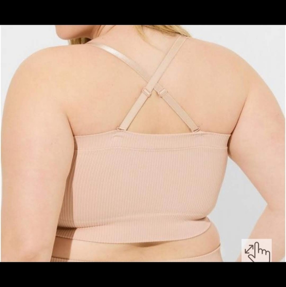 Torrid Unlined Seamless Rib Bandeau - Picture 2 of 3